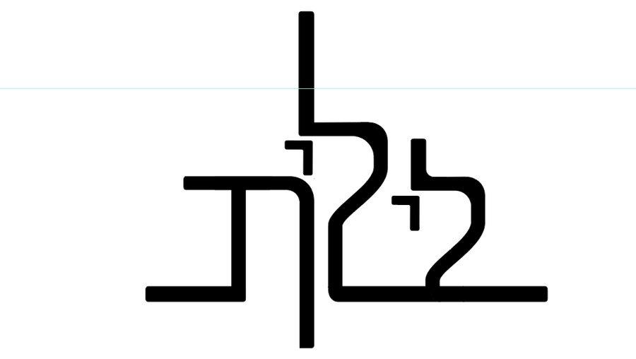 Selected wordmark direction: geometric construction