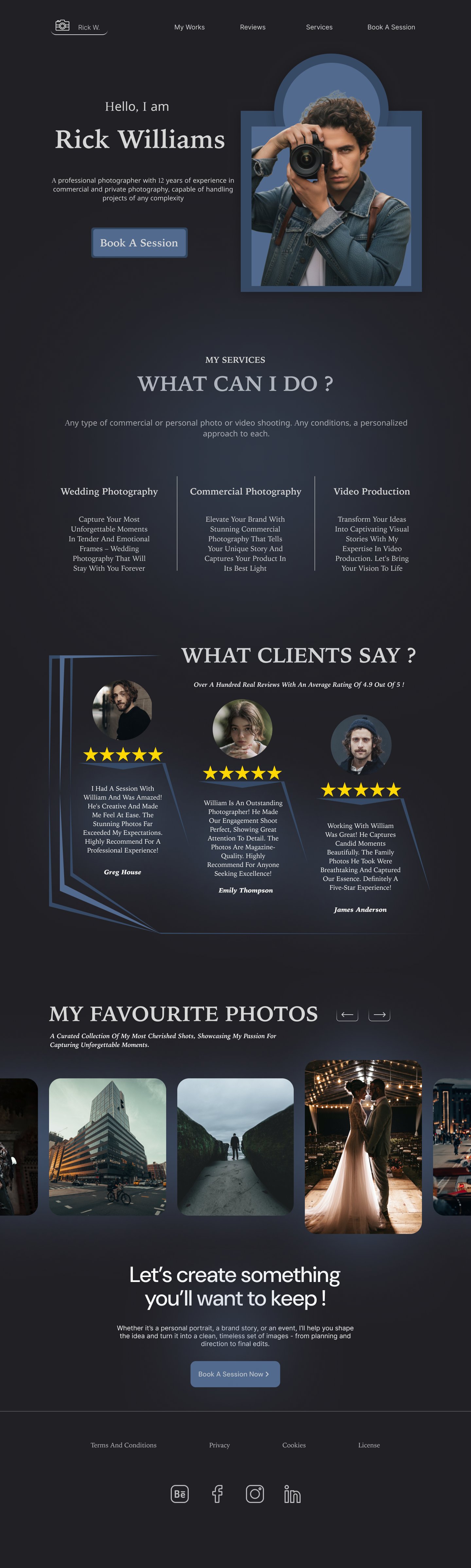 Initial homepage direction with blue framing and decorative testimonial compositions