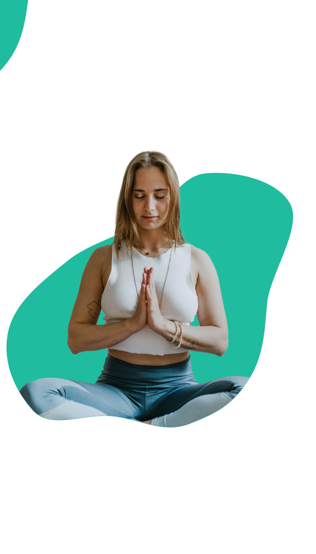 Bright yoga studio website hero section